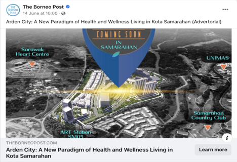 Arden City: A New Paradigm of Health and Wellness Living in Kota Samarahan
